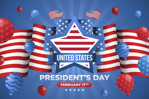 Gradient presidents day background