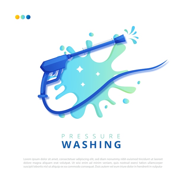 Gradient pressure washing logo