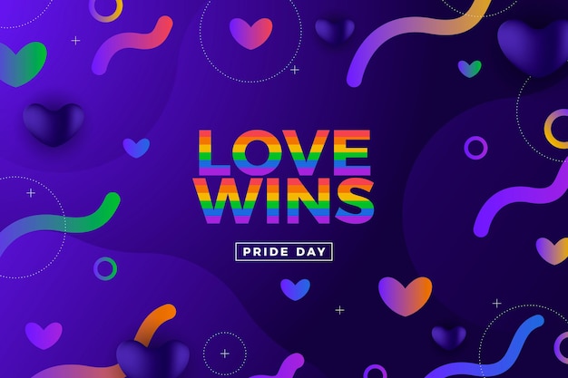 Gradient pride day illustration