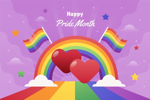 Gradient pride month lgbt background