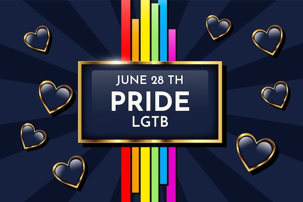 Free vector gradient pride month lgbt background