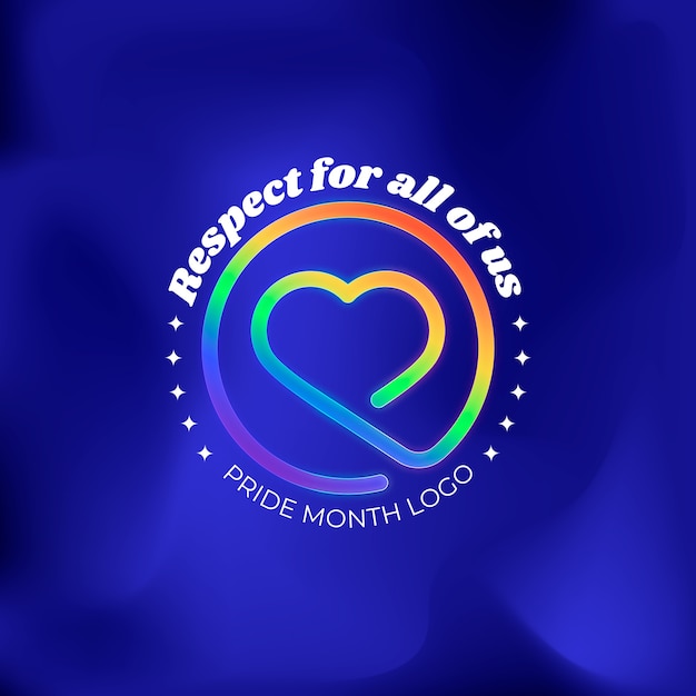 Gradient pride month lgbt logo template