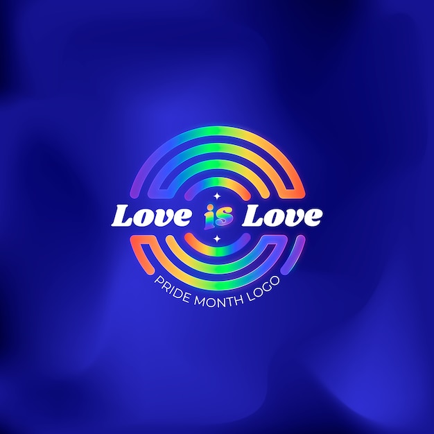 Free Vector gradient pride month lgbt logo template