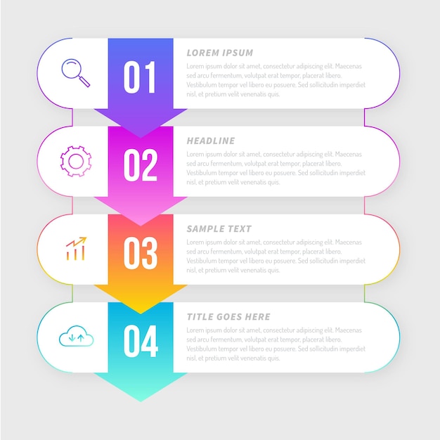 Gradient process infographic