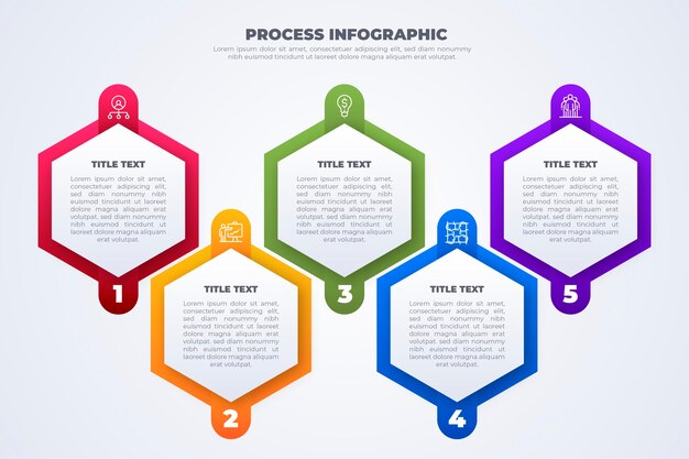 Gradient process infographic