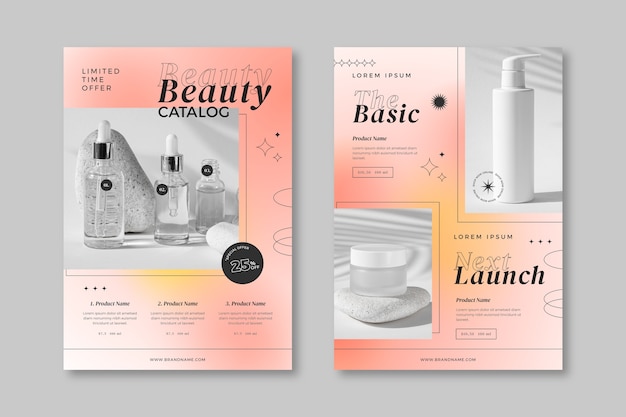 Free Vector gradient  product catalog brochure template