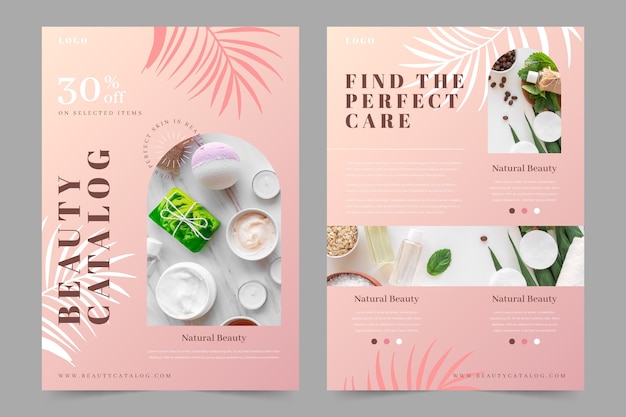 Free Vector gradient product catalog brochure