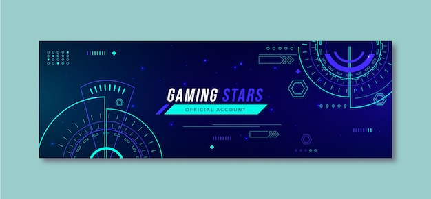 Gradient professional gaming twitter header