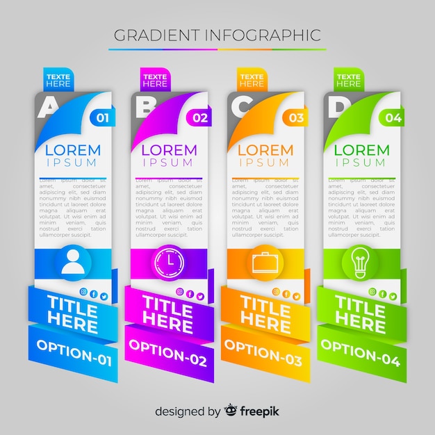 Gradient professional infographic