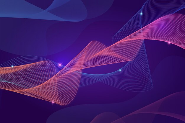 Gradient purple waves background