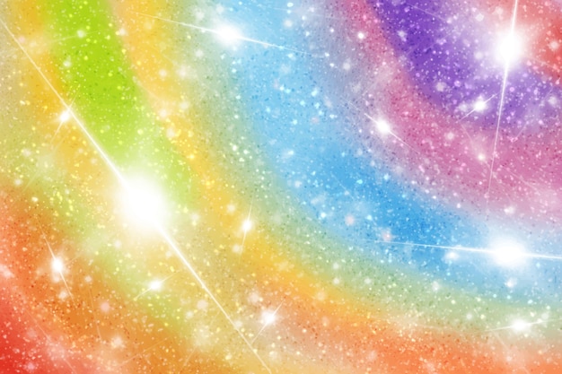 Free vector gradient rainbow glitter background