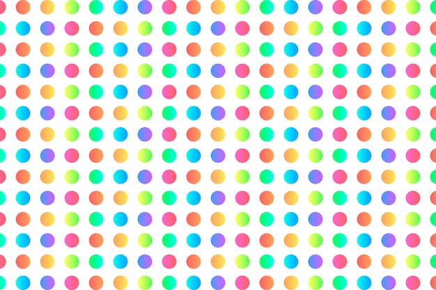 Gradient rainbow polka dot background