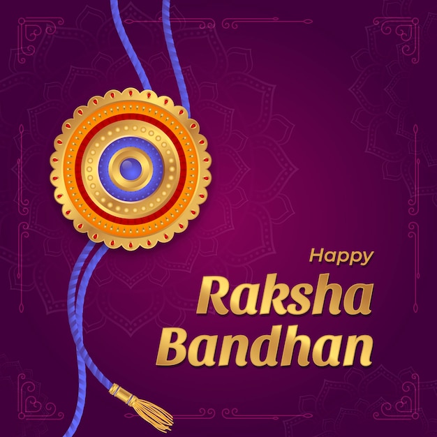 Gradient raksha bandhan illustration