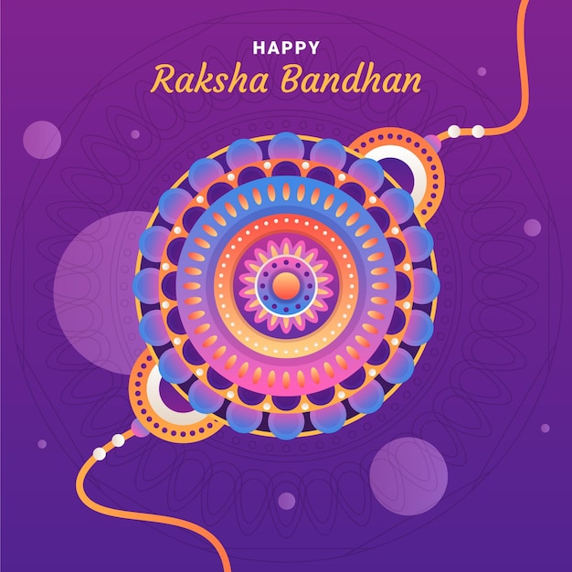 Free Vector gradient raksha bandhan illustration