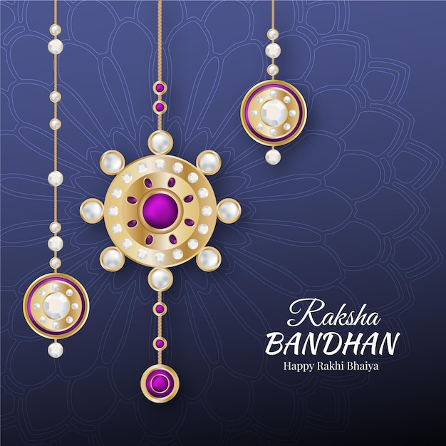 Free Vector gradient raksha bandhan illustration