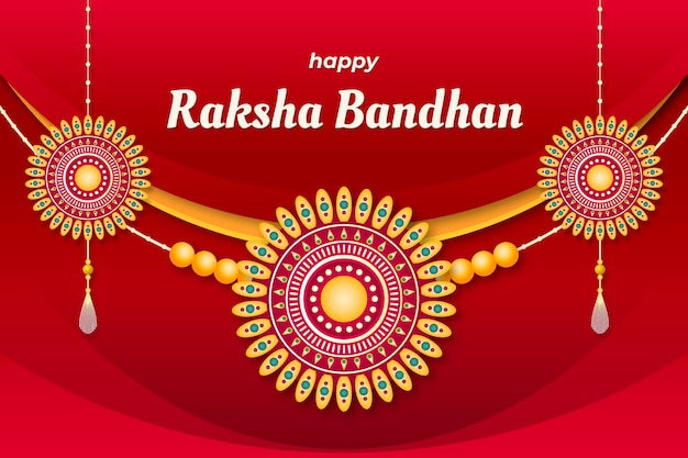 Free Vector gradient raksha bandhan illustration