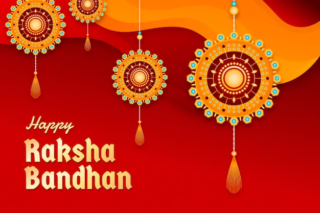 Gradient raksha bandhan illustration