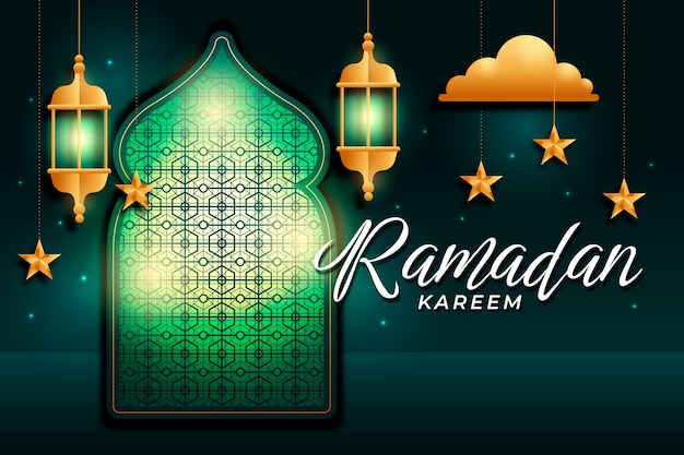 Gradient ramadan background