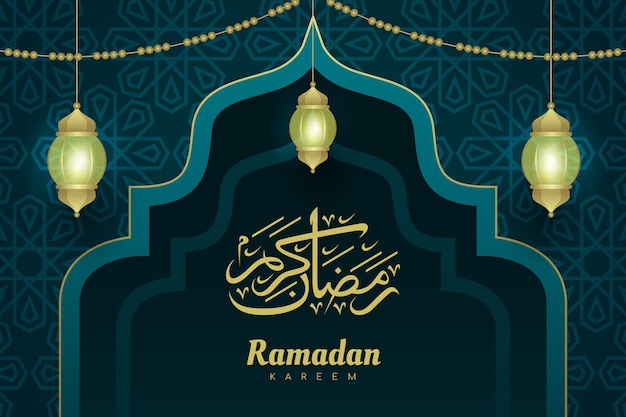 Gradient ramadan background