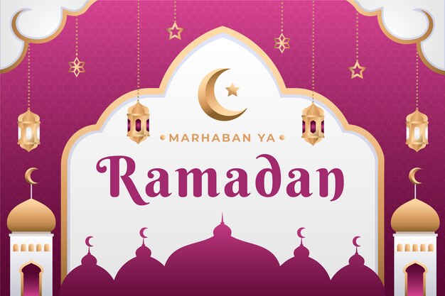 Gradient ramadan background