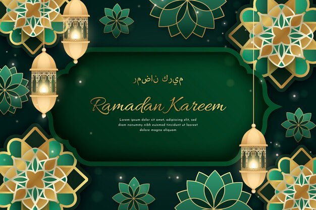 Gradient ramadan background