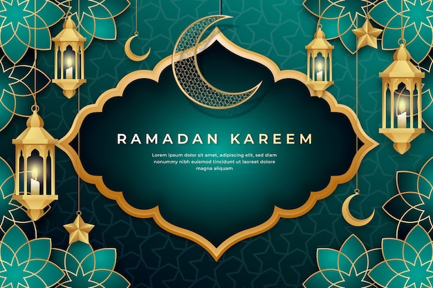 Gradient ramadan kareem background