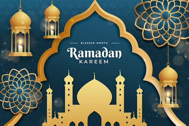 Gradient ramadan kareem background