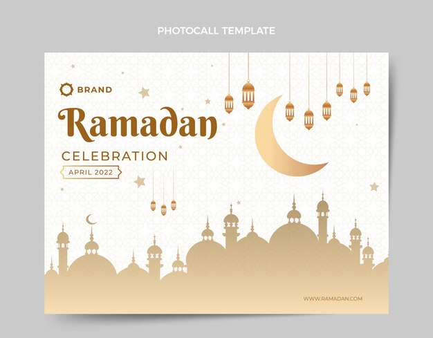 Gradient ramadan photocall template