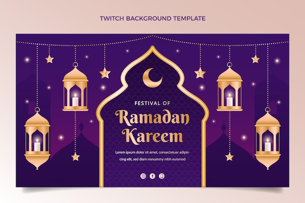 Gradient ramadan twitch background