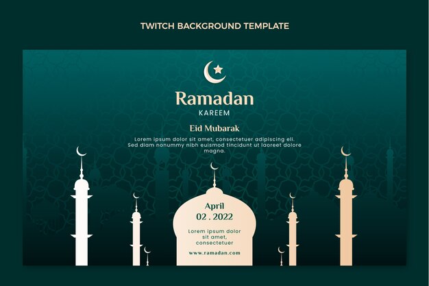 Gradient ramadan twitch background