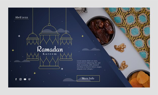 Free Vector gradient ramadan twitch background