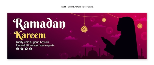 Gradient ramadan twitter header