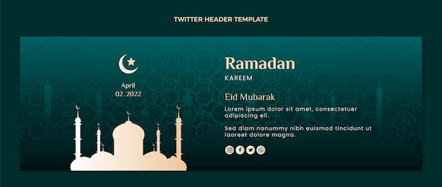 Gradient ramadan twitter header