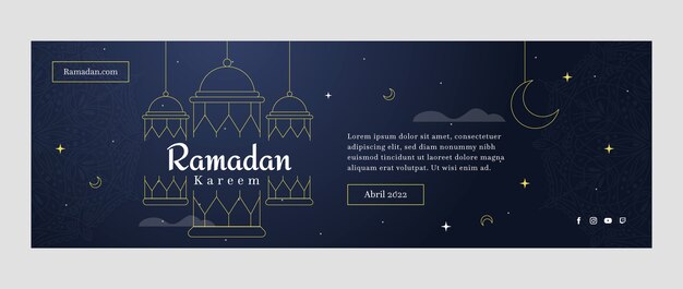 Gradient ramadan twitter header