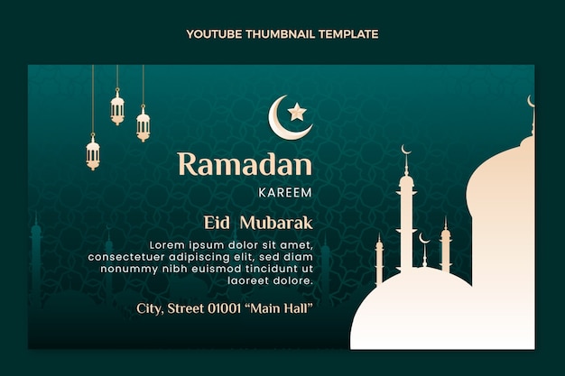 Gradient ramadan youtube thumbnail