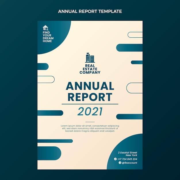 Gradient real estate annual report template