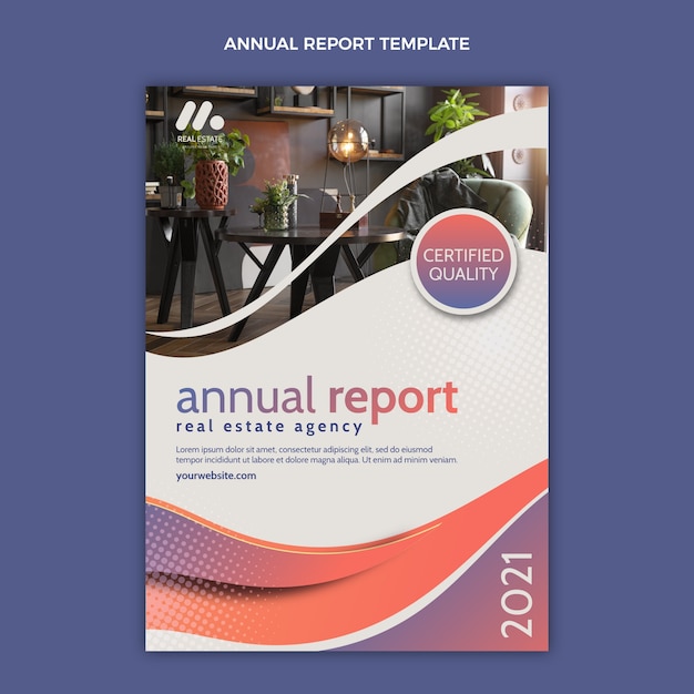 Gradient real estate annual report template