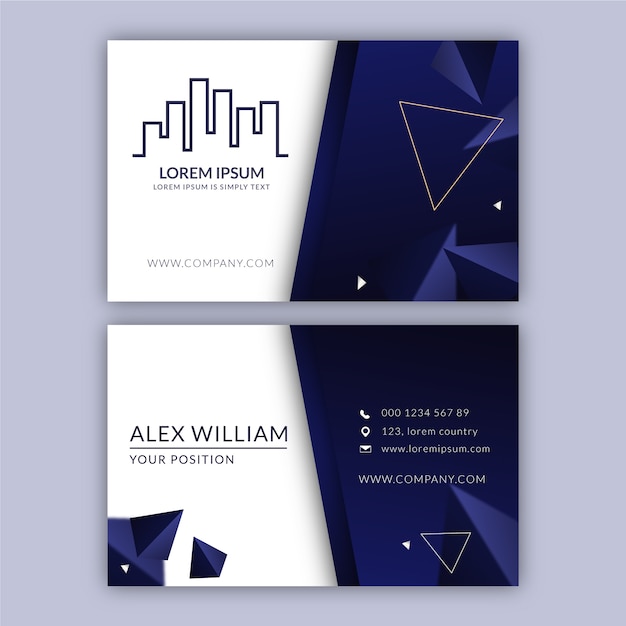 Gradient real estate business card horizontal