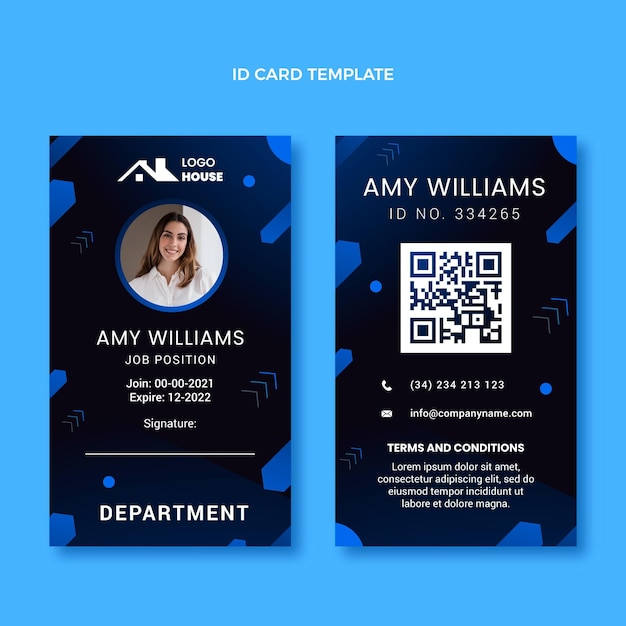 Gradient real estate id card