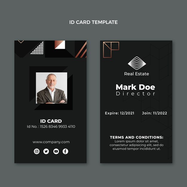 Gradient real estate id card