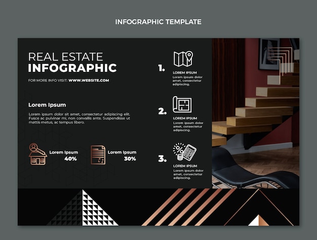 Gradient real estate infographic