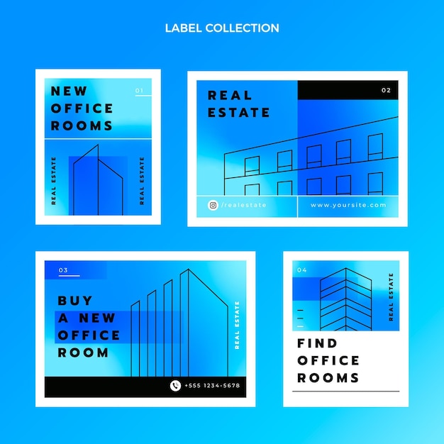 Gradient real estate labels