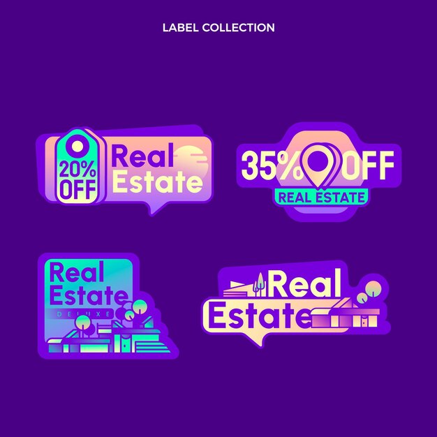 Gradient real estate labels