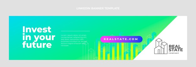 Gradient real estate linkedin banner