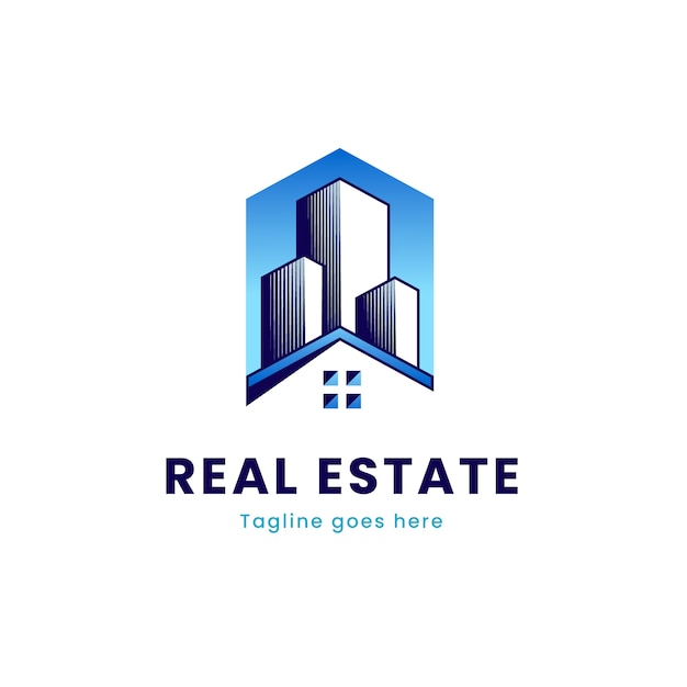 Free Vector gradient  real estate  logo design