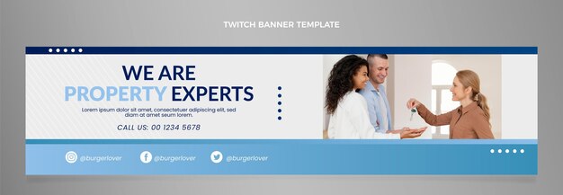 Gradient real estate twitch banner