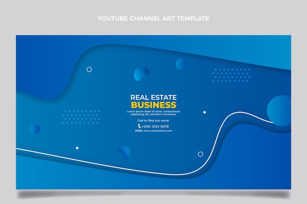 Gradient real estate youtube channel art