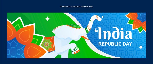 Gradient republic day twitter header