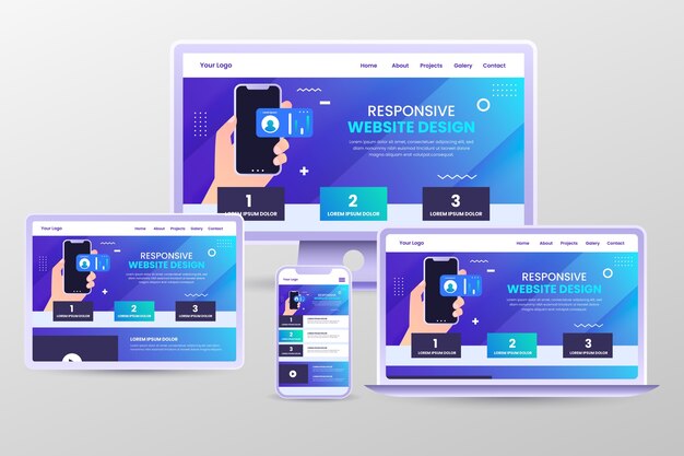 Gradient responsive website design