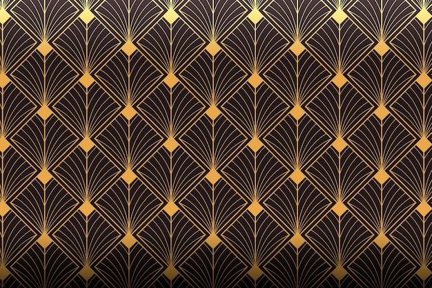 Gradient retro art deco pattern